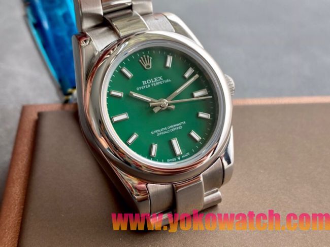 ロレックスコピー オイスター・パーペチュアル（Oyster Perpetual）31mm 277200“グリーン・ダイヤル＋シルバー・バーインデックス＋ポリッシュベゼル＋316Lスチールブレスレット” レディース専用モデル