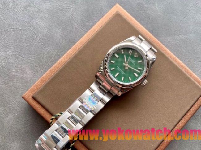 ロレックスコピー オイスター・パーペチュアル（Oyster Perpetual）31mm 277200“グリーン・ダイヤル＋シルバー・バーインデックス＋ポリッシュベゼル＋316Lスチールブレスレット” レディース専用モデル