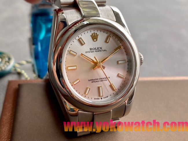 ロレックスコピー オイスター・パーペチュアル（Oyster Perpetual）31mm 277200“ホワイト・ダイヤル＋ゴールド・バーインデックス＋ポリッシュベゼル＋316Lスチールブレスレット” レディース専用モデル