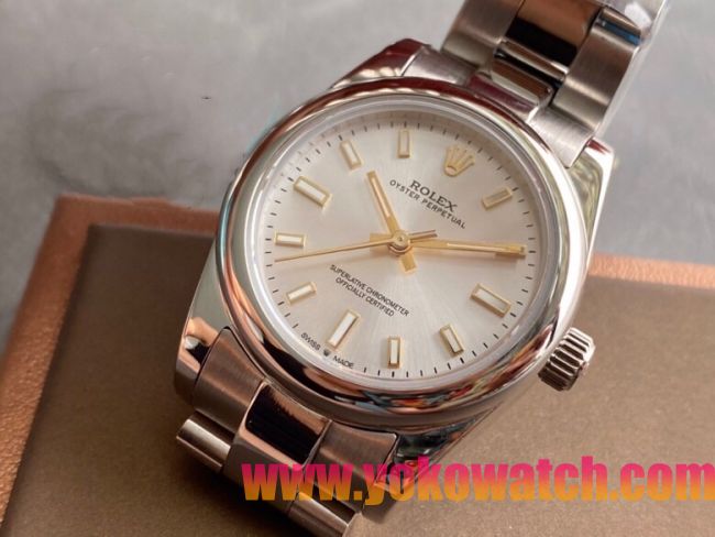 ロレックスコピー オイスター・パーペチュアル（Oyster Perpetual）31mm 277200“ホワイト・ダイヤル＋ゴールド・バーインデックス＋ポリッシュベゼル＋316Lスチールブレスレット” レディース専用モデル