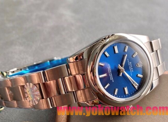 ロレックスコピー オイスター・パーペチュアル（Oyster Perpetual）31mm 277200“ブルー・ダイヤル＋シルバー・バーインデックス＋ポリッシュベゼル＋316Lスチールブレスレット” レディース専用モデル
