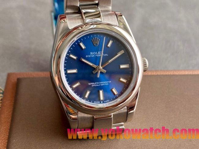 ロレックスコピー オイスター・パーペチュアル（Oyster Perpetual）31mm 277200“ブルー・ダイヤル＋シルバー・バーインデックス＋ポリッシュベゼル＋316Lスチールブレスレット” レディース専用モデル