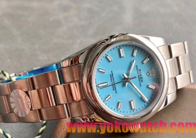 ロレックスコピー オイスター・パーペチュアル（Oyster Perpetual）31mm 277200“ライトブルー・ダイヤル＋シルバー・バーインデックス＋ポリッシュベゼル＋316Lスチールブレスレット” レディース専用モデル