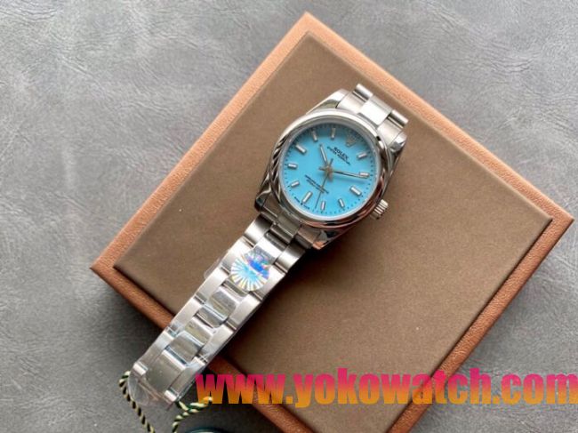 ロレックスコピー オイスター・パーペチュアル（Oyster Perpetual）31mm 277200“ライトブルー・ダイヤル＋シルバー・バーインデックス＋ポリッシュベゼル＋316Lスチールブレスレット” レディース専用モデル