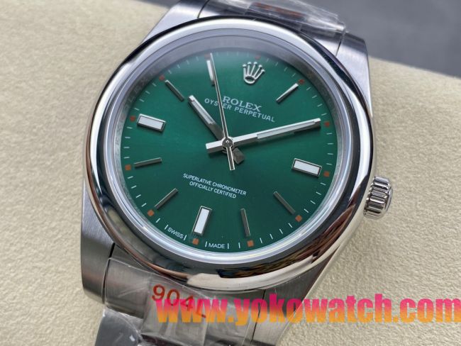 ロレックスコピー オイスター・パーペチュアル（Oyster Perpetual）41mm 124300“グリーン・ダイヤル＋シルバー・バーインデックス＋ポリッシュベゼル＋316Lスチールブレスレット” メンズ専用モデル