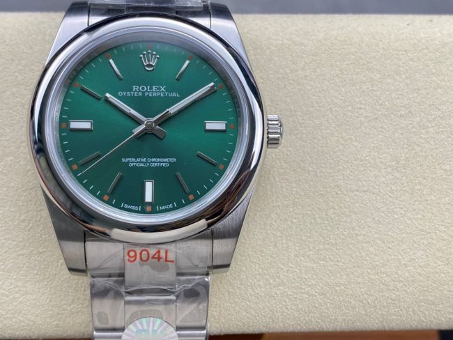 ロレックスコピー オイスター・パーペチュアル（Oyster Perpetual）41mm 124300“グリーン・ダイヤル＋シルバー・バーインデックス＋ポリッシュベゼル＋316Lスチールブレスレット” メンズ専用モデル