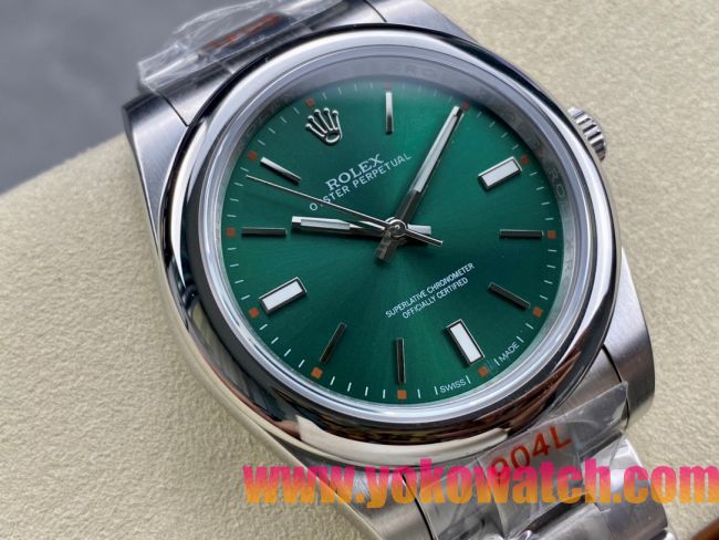 ロレックスコピー オイスター・パーペチュアル（Oyster Perpetual）41mm 124300“グリーン・ダイヤル＋シルバー・バーインデックス＋ポリッシュベゼル＋316Lスチールブレスレット” メンズ専用モデル