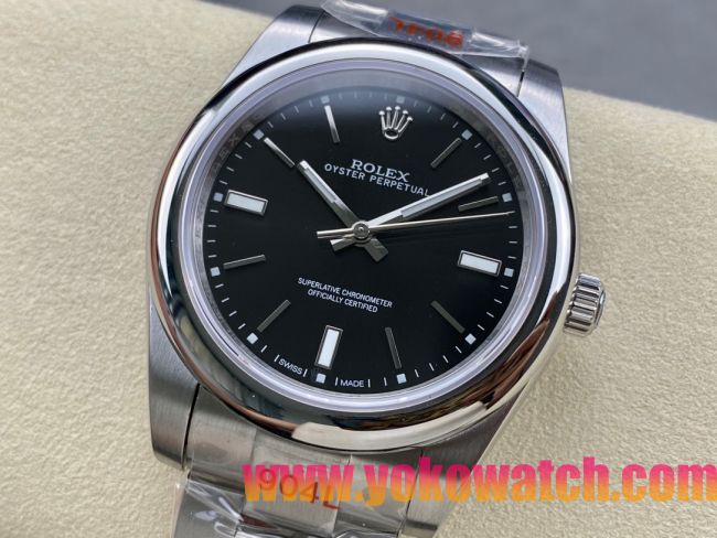 ロレックスコピー オイスター・パーペチュアル（Oyster Perpetual）41mm 124300“ブラック・ダイヤル＋シルバー・バーインデックス＋ポリッシュベゼル＋316Lスチールブレスレット” メンズ専用モデル