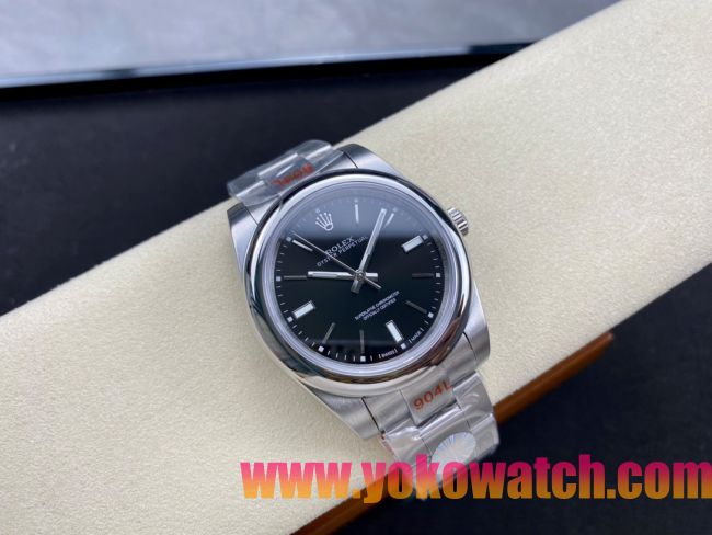 ロレックスコピー オイスター・パーペチュアル（Oyster Perpetual）41mm 124300“ブラック・ダイヤル＋シルバー・バーインデックス＋ポリッシュベゼル＋316Lスチールブレスレット” メンズ専用モデル