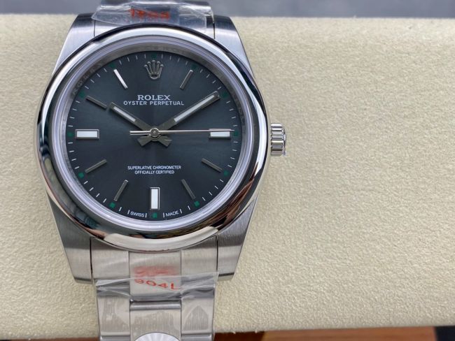 ロレックスコピー オイスター・パーペチュアル（Oyster Perpetual）41mm 124300“ダークグレー・ダイヤル＋シルバー・バーインデックス＋ポリッシュベゼル＋316Lスチールブレスレット” メンズ専用モデル