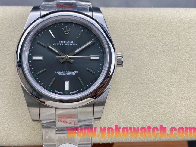 ロレックスコピー オイスター・パーペチュアル（Oyster Perpetual）41mm 124300“ダークグレー・ダイヤル＋シルバー・バーインデックス＋ポリッシュベゼル＋316Lスチールブレスレット” メンズ専用モデル