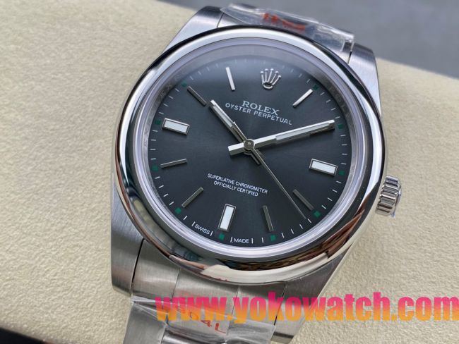 ロレックスコピー オイスター・パーペチュアル（Oyster Perpetual）41mm 124300“ダークグレー・ダイヤル＋シルバー・バーインデックス＋ポリッシュベゼル＋316Lスチールブレスレット” メンズ専用モデル