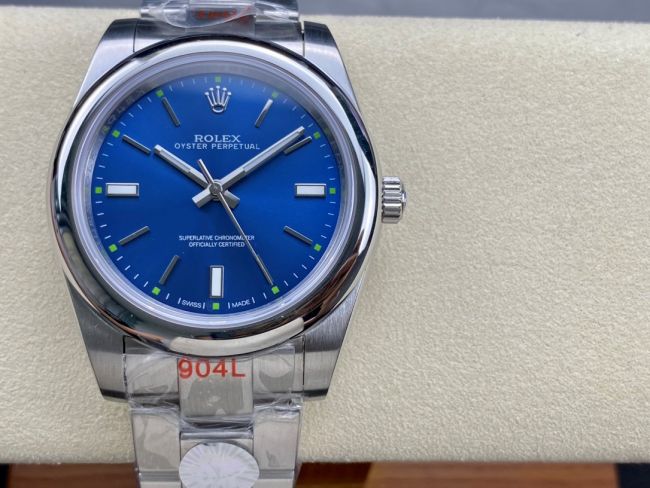 ロレックスコピー オイスター・パーペチュアル（Oyster Perpetual）41mm 124300“ヴィンテージブルー・ダイヤル＋シルバー・バーインデックス＋ポリッシュベゼル＋316Lスチールブレスレット” メンズ専用モデル