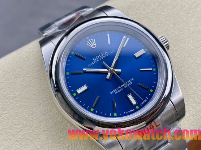 ロレックスコピー オイスター・パーペチュアル（Oyster Perpetual）41mm 124300“ヴィンテージブルー・ダイヤル＋シルバー・バーインデックス＋ポリッシュベゼル＋316Lスチールブレスレット” メンズ専用モデル