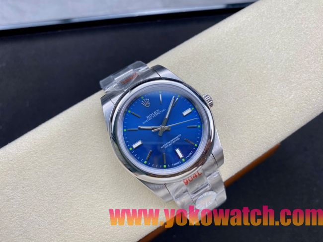 ロレックスコピー オイスター・パーペチュアル（Oyster Perpetual）41mm 124300“ヴィンテージブルー・ダイヤル＋シルバー・バーインデックス＋ポリッシュベゼル＋316Lスチールブレスレット” メンズ専用モデル