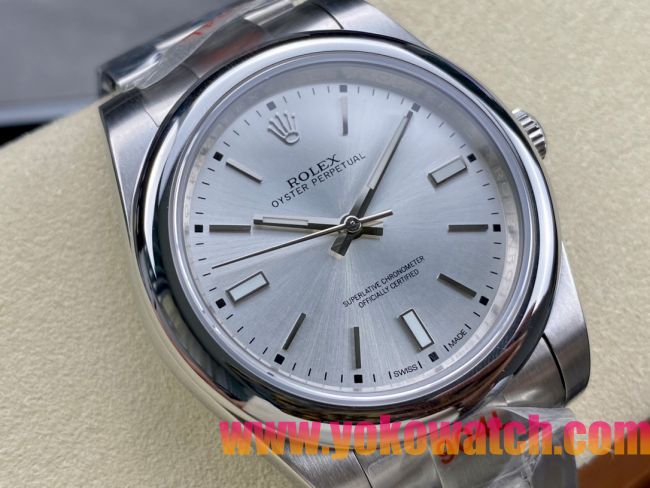 ロレックスコピー オイスター・パーペチュアル（Oyster Perpetual）41mm 124300“シルバー・ダイヤル＋シルバー・バーインデックス＋ポリッシュベゼル＋316Lスチールブレスレット” メンズ専用モデル