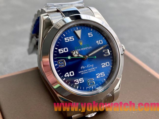 ロレックスコピー エア・キング（Air-King）41mm 126900“ディープブルー・ダイヤル＋ホワイト・アラビア数字インデックス＋ポリッシュベゼル＋316Lスチールブレスレット” メンズ専用モデル 