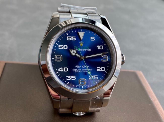 ロレックスコピー エア・キング（Air-King）41mm 126900“ディープブルー・ダイヤル＋ホワイト・アラビア数字インデックス＋ポリッシュベゼル＋316Lスチールブレスレット” メンズ専用モデル 