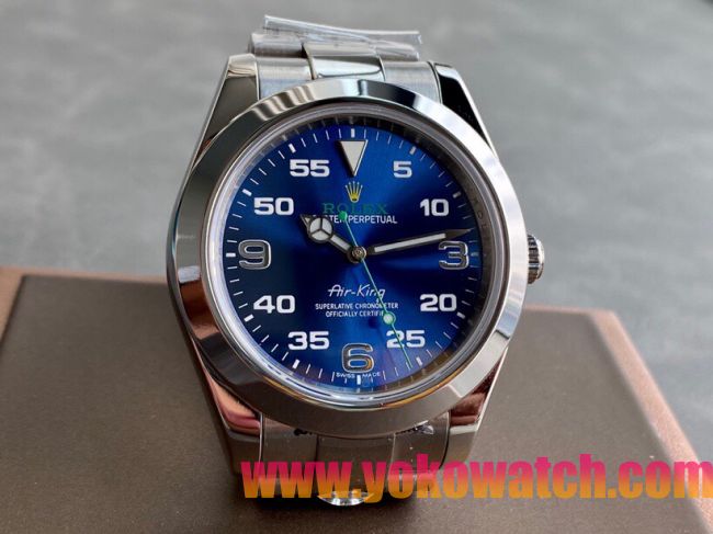 ロレックスコピー エア・キング（Air-King）41mm 126900“ディープブルー・ダイヤル＋ホワイト・アラビア数字インデックス＋ポリッシュベゼル＋316Lスチールブレスレット” メンズ専用モデル 