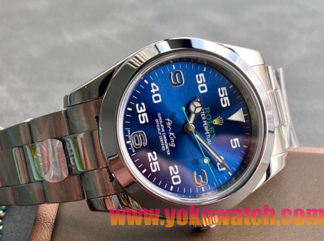 ロレックスコピー エア・キング（Air-King）41mm 126900“ディープブルー・ダイヤル＋ホワイト・アラビア数字インデックス＋ポリッシュベゼル＋316Lスチールブレスレット” メンズ専用モデル 