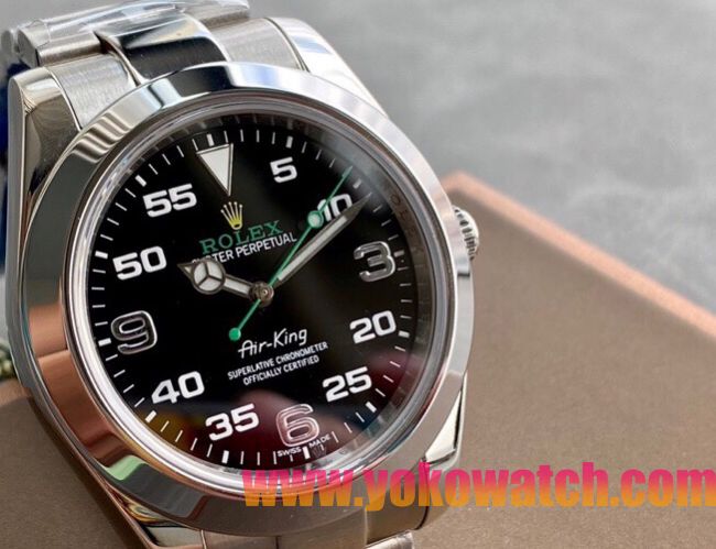 ロレックスコピー エア・キング（Air-King）41mm 126900“ブラック・ダイヤル＋ホワイト・アラビア数字インデックス＋ポリッシュベゼル＋316Lスチールブレスレット” メンズ専用モデル