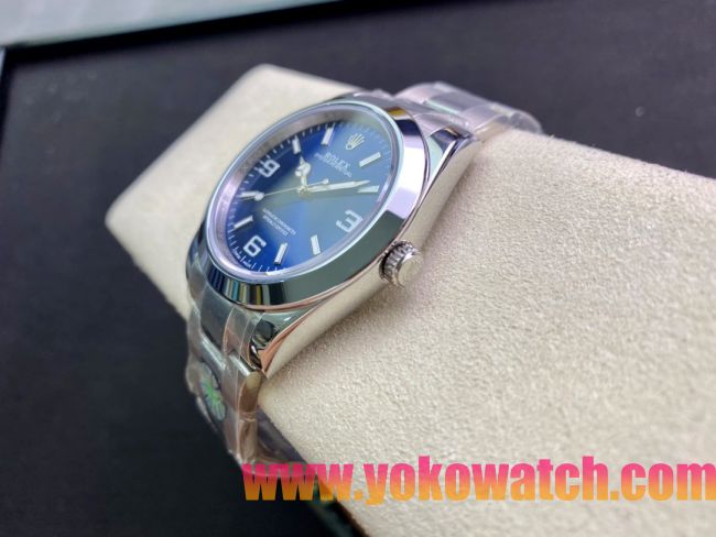 ロレックスコピー エクスプローラー（Oyster Perpetual Explorer）41mm 214270“ブルー・ダイヤル＋シルバー・アラビア数字インデックス＋ポリッシュベゼル＋316Lスチールブレスレット” メンズ専用モデル