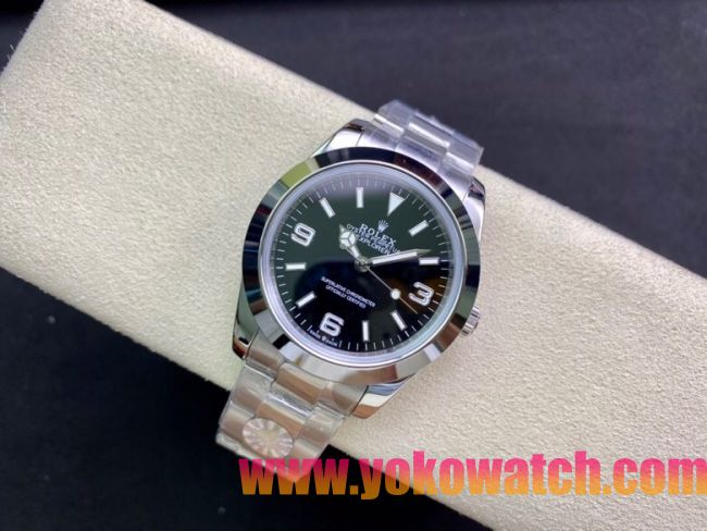 ロレックスコピー エクスプローラー（Oyster Perpetual Explorer）41mm 214270“ブラック・ダイヤル＋シルバー・アラビア数字インデックス＋ポリッシュベゼル＋316Lスチールブレスレット” メンズ専用モデル
