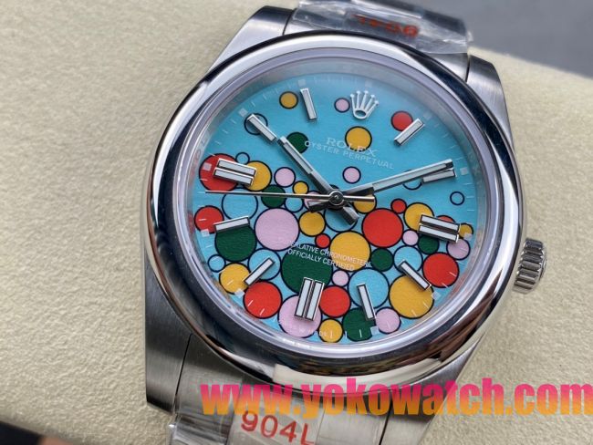 ロレックスコピー オイスター・パーペチュアル（Oyster Perpetual）41mm 126000“ティファニーカラー＋バルーン盤デザイン＋スチールブレスレット” メンズ専用モデル 