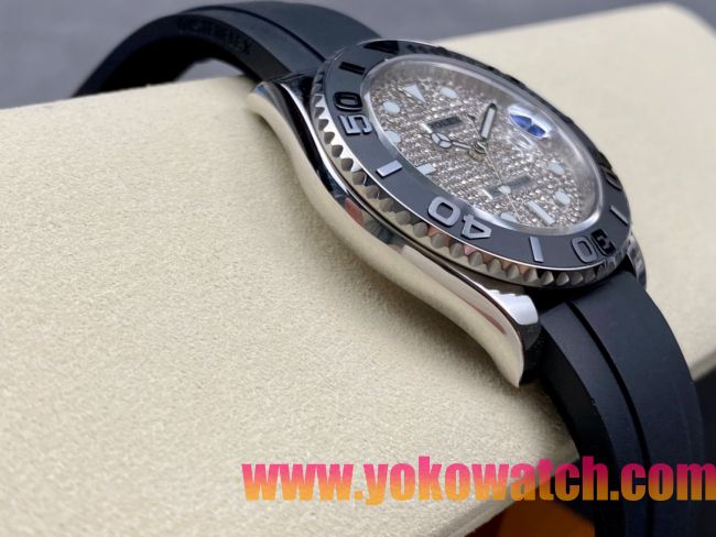 ロレックスコピー ヤット・マスター（Yacht-Master）40mm 126622RBR“ダイヤモンド・ダイヤル＋ステンレスケース＋セラミックベゼル＋ラバーブレスレット” メンズ専用モデル