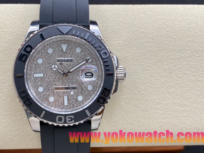 ロレックスコピー ヤット・マスター（Yacht-Master）40mm 126622RBR“ダイヤモンド・ダイヤル＋ステンレスケース＋セラミックベゼル＋ラバーブレスレット” メンズ専用モデル