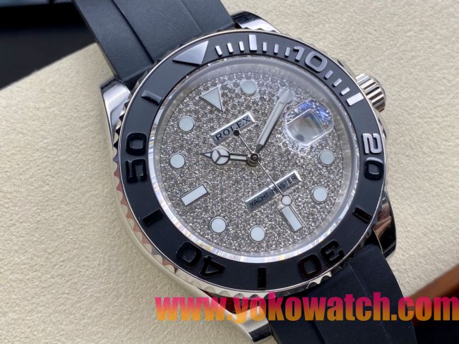 ロレックスコピー ヤット・マスター（Yacht-Master）40mm 126622RBR“ダイヤモンド・ダイヤル＋ステンレスケース＋セラミックベゼル＋ラバーブレスレット” メンズ専用モデル