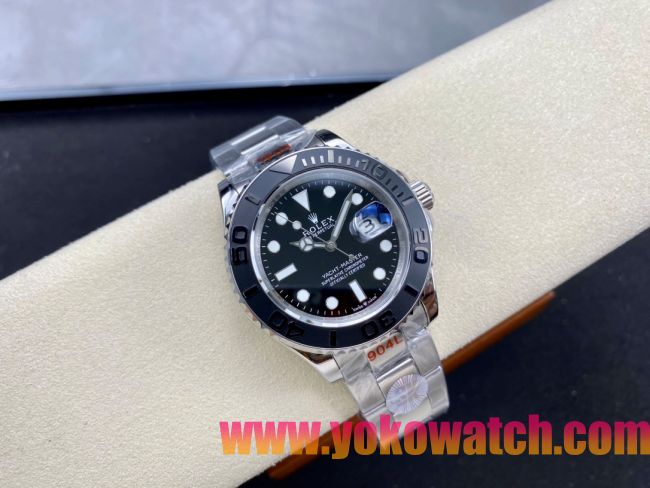ロレックスコピー ヤット・マスター（Yacht-Master）40mm 126622RBR“ブラック・ダイヤル＋ステンレスケース＋セラミックベゼル＋オイスターブレスレット” メンズ専用モデル