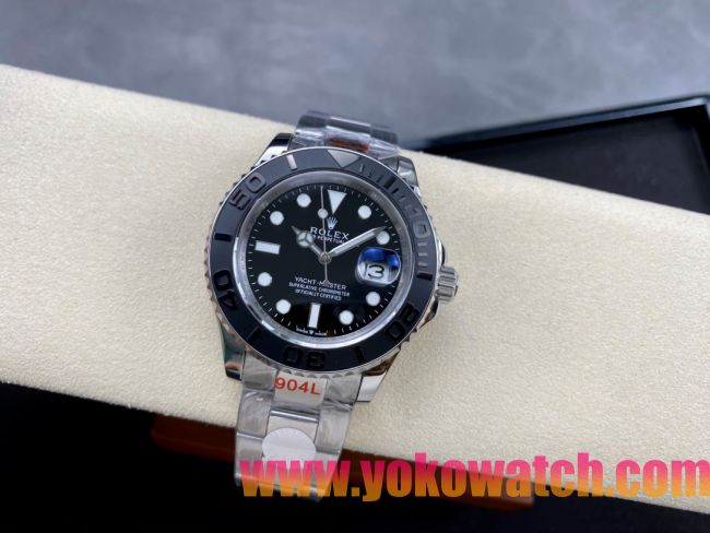ロレックスコピー ヤット・マスター（Yacht-Master）40mm 126622RBR“ブラック・ダイヤル＋ステンレスケース＋セラミックベゼル＋オイスターブレスレット” メンズ専用モデル