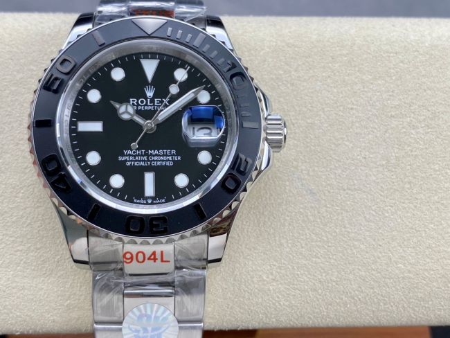ロレックスコピー ヤット・マスター（Yacht-Master）40mm 126622RBR“ブラック・ダイヤル＋ステンレスケース＋セラミックベゼル＋オイスターブレスレット” メンズ専用モデル