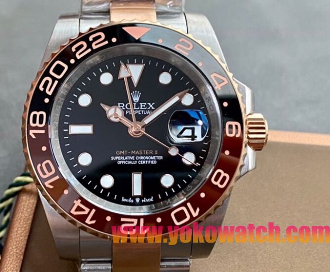 ロレックスコピー GMT-Master II（グリーンニッチ）41mm 126710BLNR“ブラック・ダイヤル＋ステンレスケース＋セラミックベゼル＋オイスターブレスレット” メンズ専用モデル