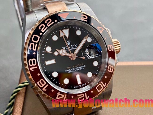 ロレックスコピー GMT-Master II（グリーンニッチ）41mm 126710BLNR“ブラック・ダイヤル＋ステンレスケース＋セラミックベゼル＋オイスターブレスレット” メンズ専用モデル