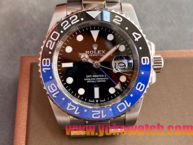 ロレックスコピー GMT-Master II（グリーンニッチ）41mm 126710BLNR“ブラック・ダイヤル＋ステンレスケース＋ブルーセラミックベゼル＋オイスターブレスレット” メンズ専用モデル