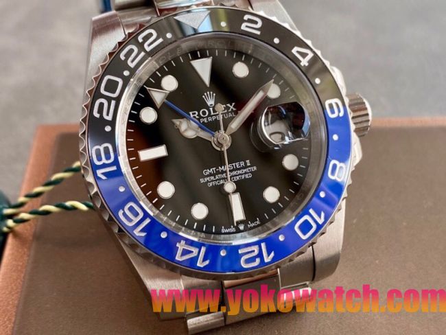ロレックスコピー GMT-Master II（グリーンニッチ）41mm 126710BLNR“ブラック・ダイヤル＋ステンレスケース＋ブルーセラミックベゼル＋オイスターブレスレット” メンズ専用モデル