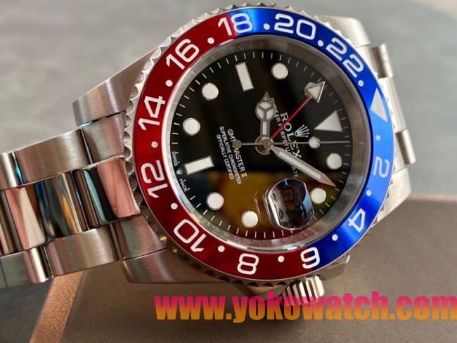 ロレックスコピー GMT-Master II（グリーンニッチ）41mm 126710BLNR“ブラック・ダイヤル＋ステンレスケース＋バイカラーアルミニウムベゼル＋オイスターブレスレット” メンズ専用モデル 