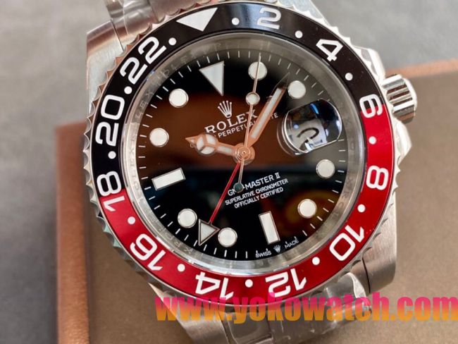 ロレックスコピー GMT-Master II（グリーンニッチ）41mm 126710BLNR“ブラック・ダイヤル＋ステンレスケース＋バイカラーアルミニウムベゼル＋オイスターブレスレット” メンズ専用モデル