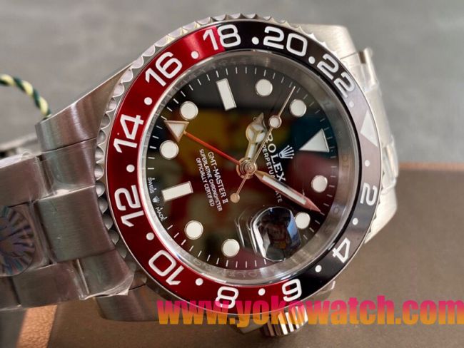 ロレックスコピー GMT-Master II（グリーンニッチ）41mm 126710BLNR“ブラック・ダイヤル＋ステンレスケース＋バイカラーアルミニウムベゼル＋オイスターブレスレット” メンズ専用モデル