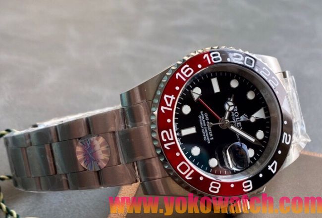 ロレックスコピー GMT-Master II（グリーンニッチ）41mm 126710BLNR“ブラック・ダイヤル＋ステンレスケース＋バイカラーアルミニウムベゼル＋オイスターブレスレット” メンズ専用モデル 