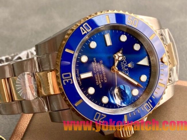 ロレックスコピー サブマリーナー（SUB）41mm 126613LB“ブルー・ベゼル＋ブルー・ダイヤル＋ステンレスケース×イエローゴールドリング＋オイスターブレスレット” メンズ専用モデル