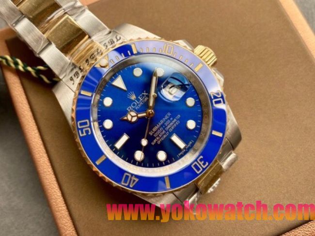 ロレックスコピー サブマリーナー（SUB）41mm 126613LB“ブルー・ベゼル＋ブルー・ダイヤル＋ステンレスケース×イエローゴールドリング＋オイスターブレスレット” メンズ専用モデル