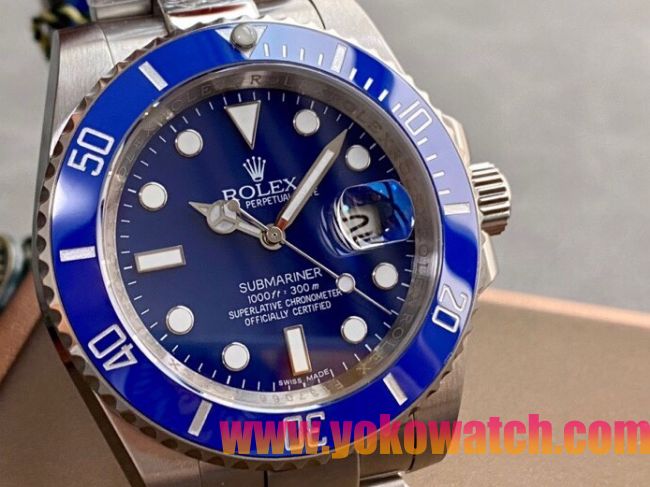 ロレックスコピー サブマリーナー（SUB）40mm 126610LB“ブルー・ベゼル＋ブルー・ダイヤル＋ステンレススチールケース＋オイスターブレスレット” メンズ専用モデル
