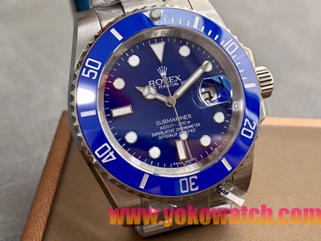 ロレックスコピー サブマリーナー（SUB）41mm 126610LB“ブルー・ベゼル＋ブルー・ダイヤル＋ステンレススチールケース＋オイスターブレスレット” メンズ専用モデル