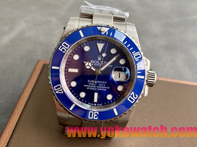 ロレックスコピー サブマリーナー（SUB）40mm 126610LB“新・ブルー・ベゼル＋新・ブルー・ダイヤル＋ステンレススチールケース＋オイスターブレスレット” メンズ専用モデル