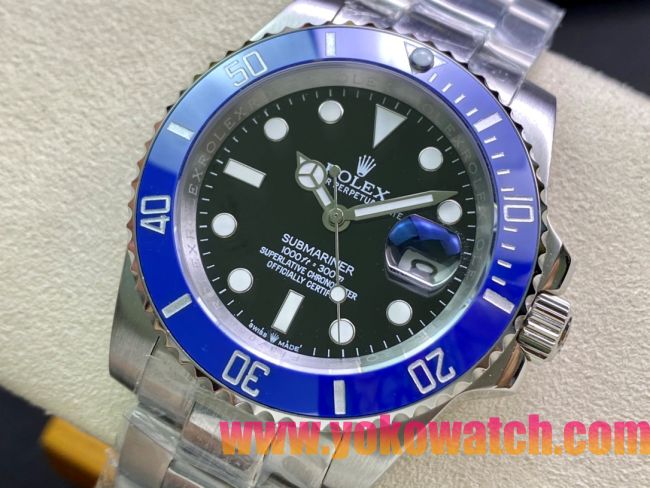 ロレックスコピー サブマリーナー（SUB）40mm 126610LN“新・ブルー・ベゼル＋ブラック・ダイヤル＋ステンレススチールケース＋オイスターブレスレット” メンズ専用モデル