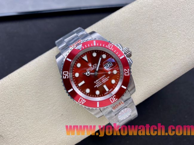 ロレックスコピー サブマリーナー（SUB）40mm 126610LN“レッド・ベゼル＋レッド・ダイヤル＋ステンレススチールケース＋オイスターブレスレット” メンズ専用モデル