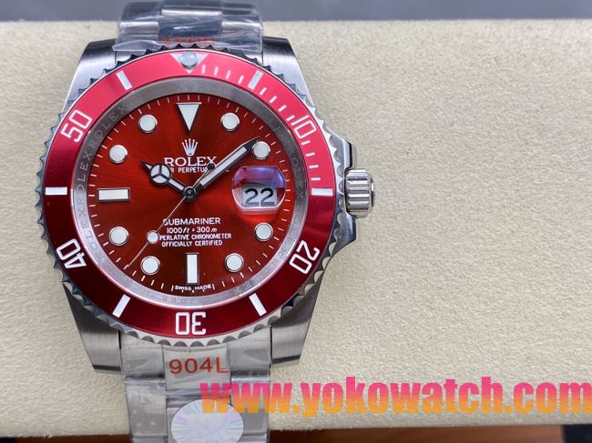 ロレックスコピー サブマリーナー（SUB）40mm 126610LN“レッド・ベゼル＋レッド・ダイヤル＋ステンレススチールケース＋オイスターブレスレット” メンズ専用モデル
